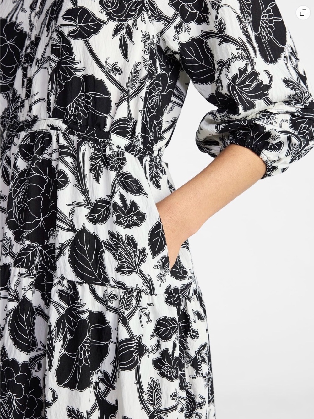 Time and Tru V-Neck Maxi Dress w/ 3/4 Sleeves - Picture 3 of 3